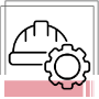 Dirección de Obra Icono de casco de obra sobre plano, representa la dirección de obra.