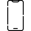 Icono del contorno de un teléfono móvil.